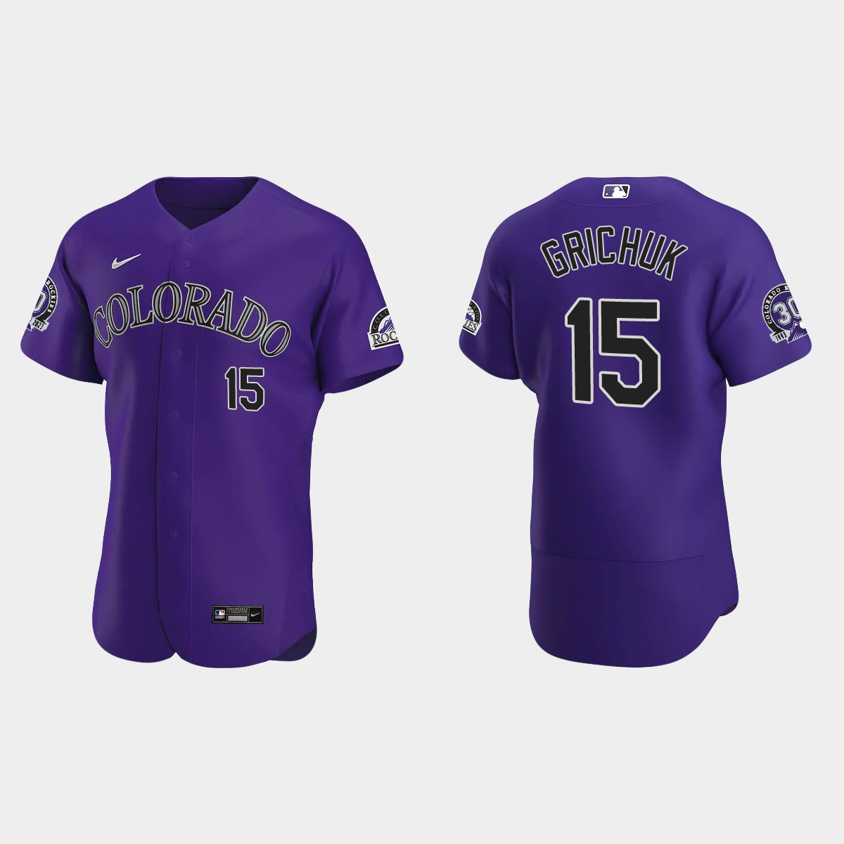 Randal Grichuk Colorado Rockies 30th Anniversary Jersey - Purple