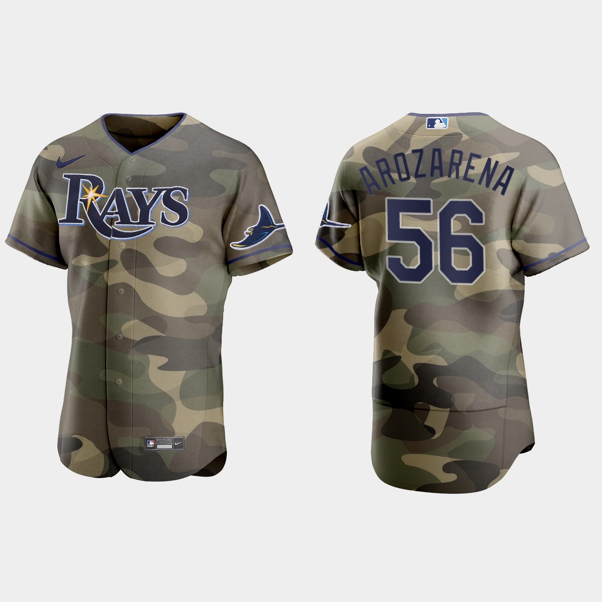 Randy Arozarena Tampa Bay Rays 2021 National Armed Forces Day Jersey - Camo