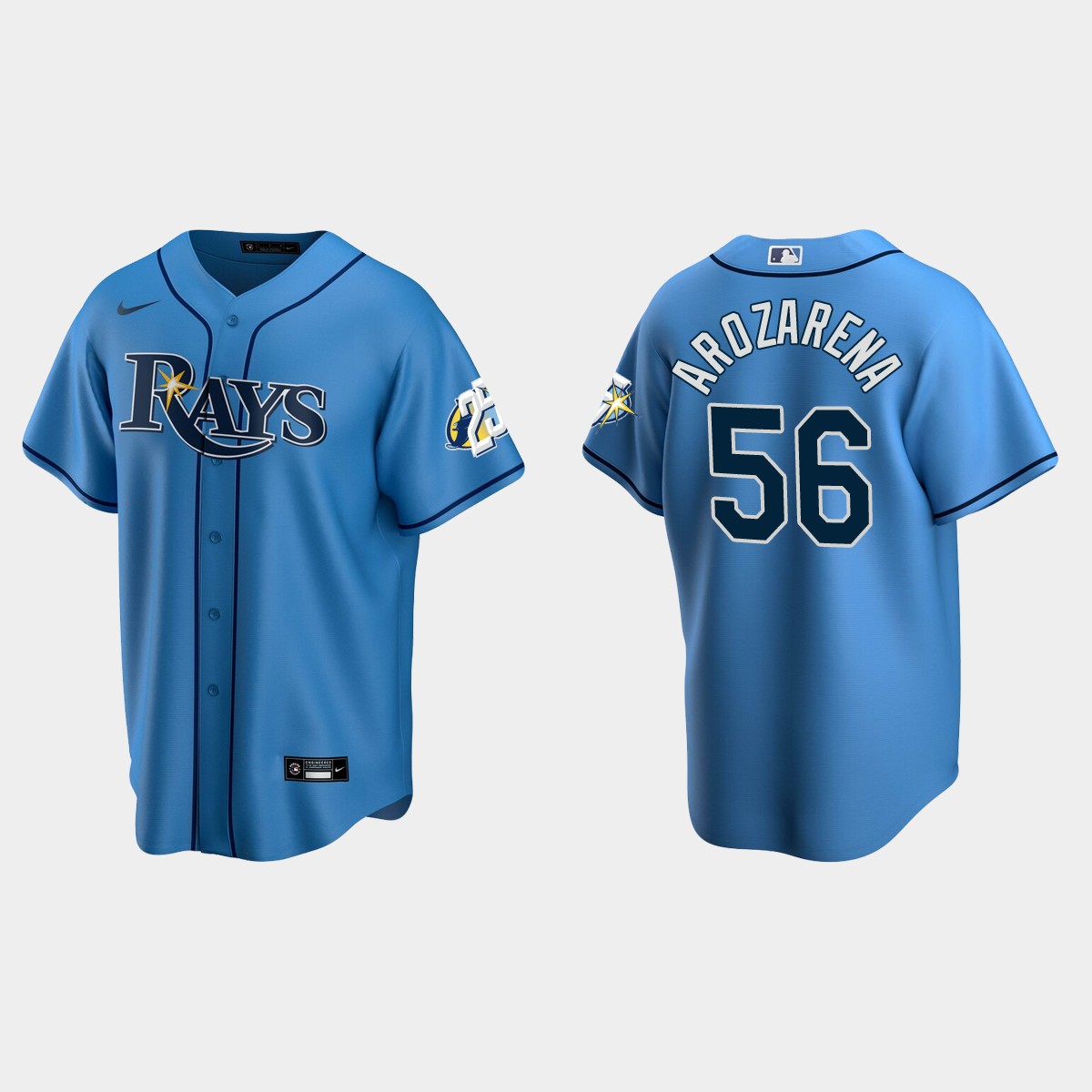 Randy Arozarena Tampa Bay Rays 25th Anniversary Jersey - Light Blue