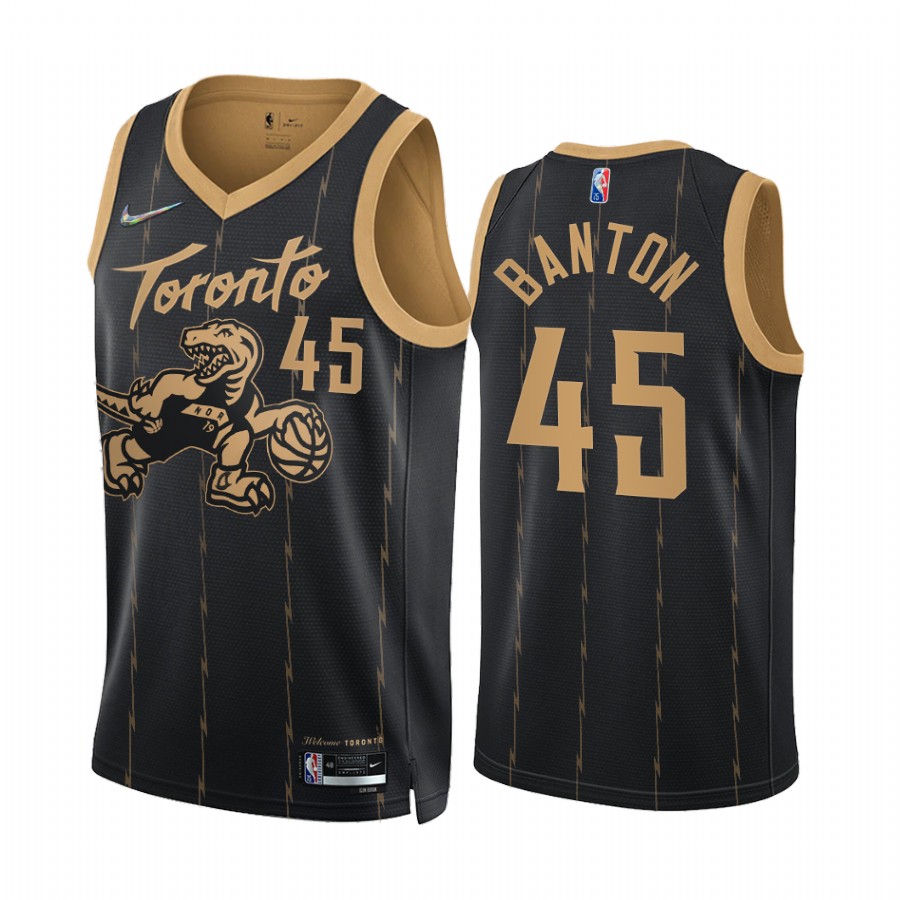 Raptors Dalano Banton City Edition Black 2021-22 Jersey 75th Anniversary