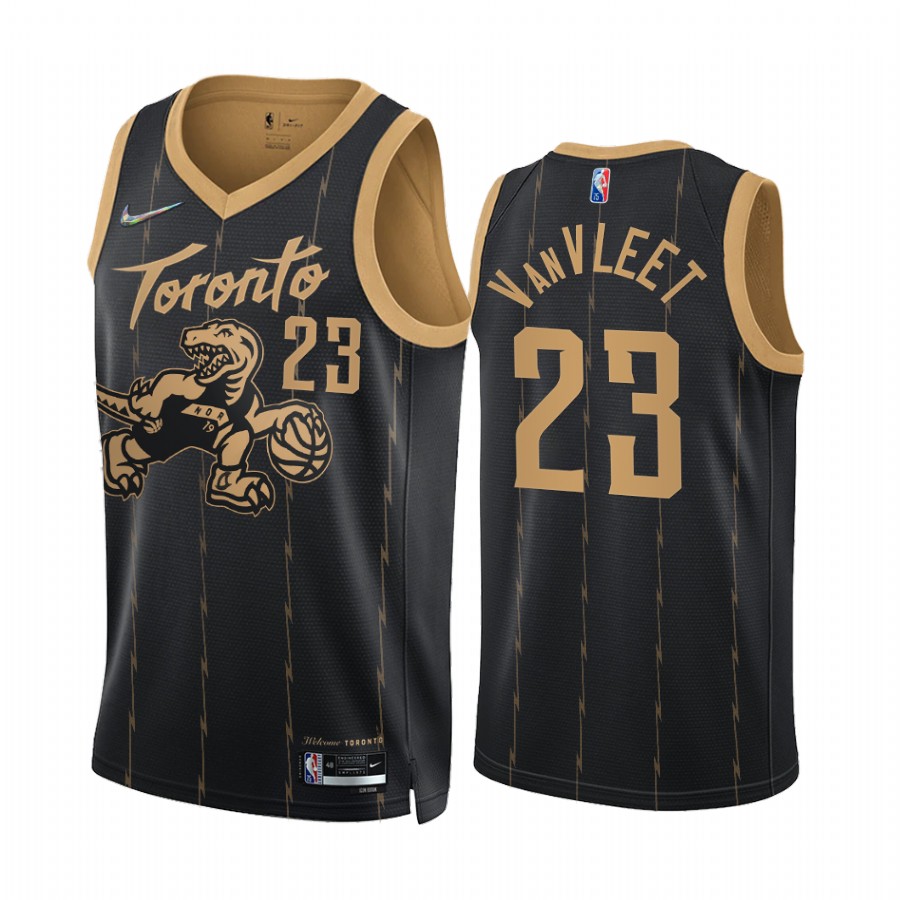Raptors Fred VanVleet City Edition Black 2021-22 Jersey 75th Anniversary
