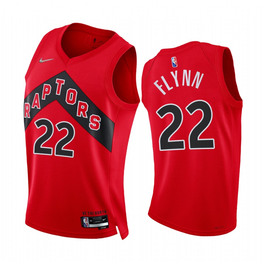 Raptors Malachi Flynn 75th Diamond Anniversary Red #22 Jersey 2021-22
