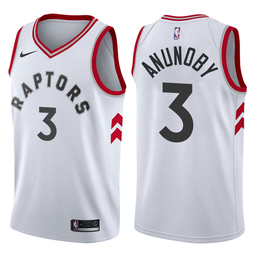 Raptors Male OG Anunoby #3 2017-18 Association White Jersey