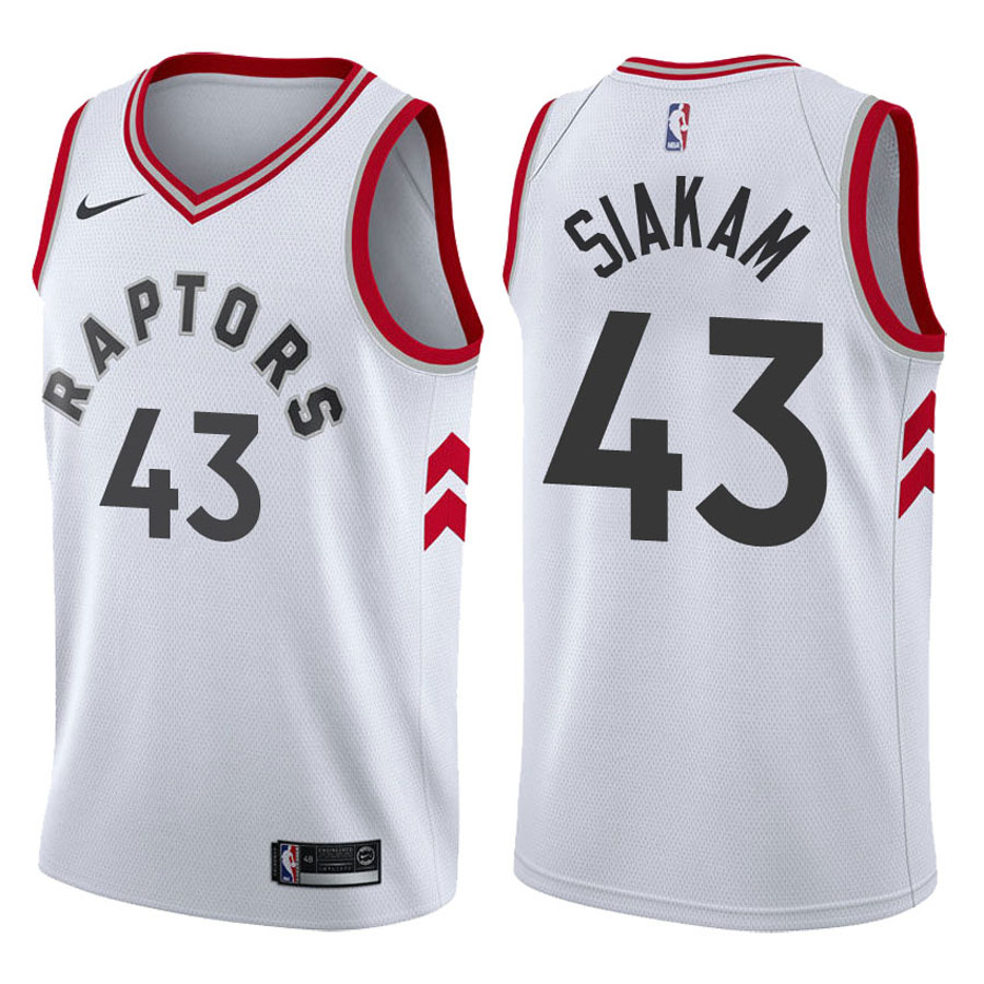 Raptors Male Pascal Siakam #43 2017-18 Association White Jersey