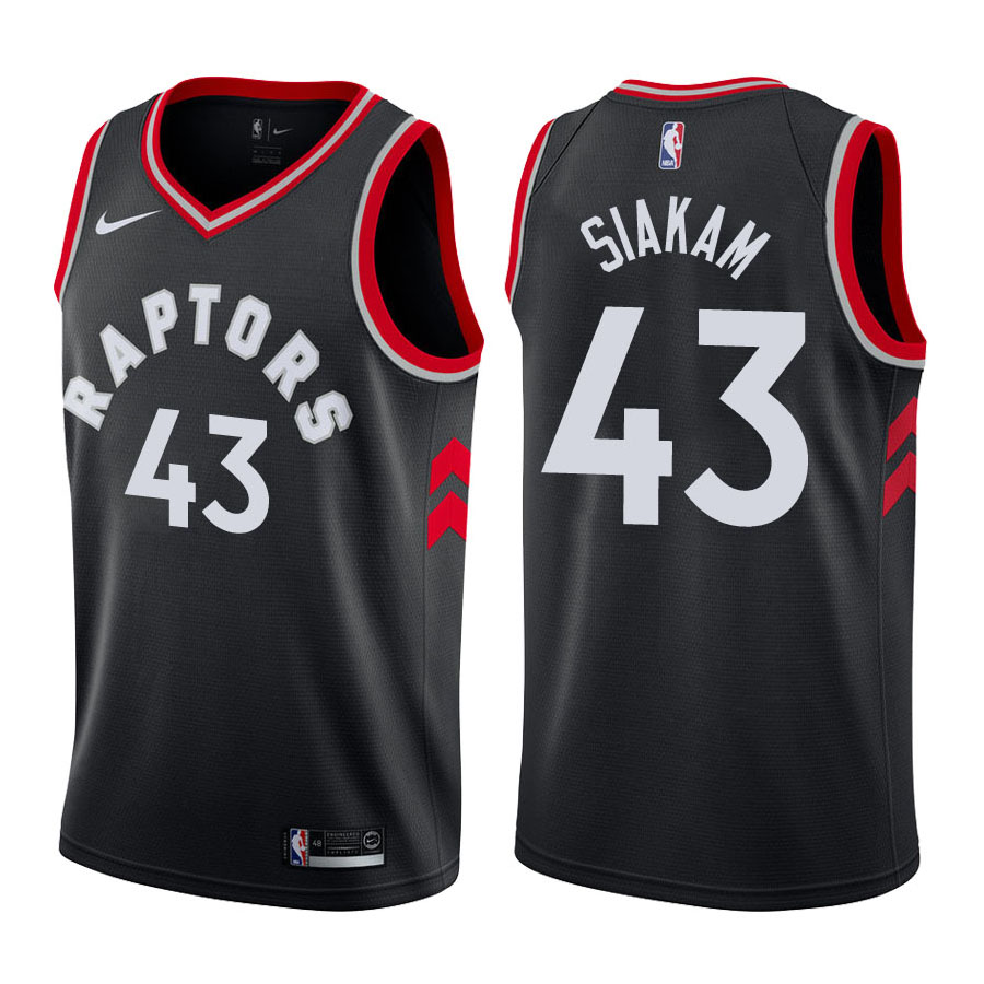 Raptors Male Pascal Siakam #43 2017-18 Statement Black Jersey