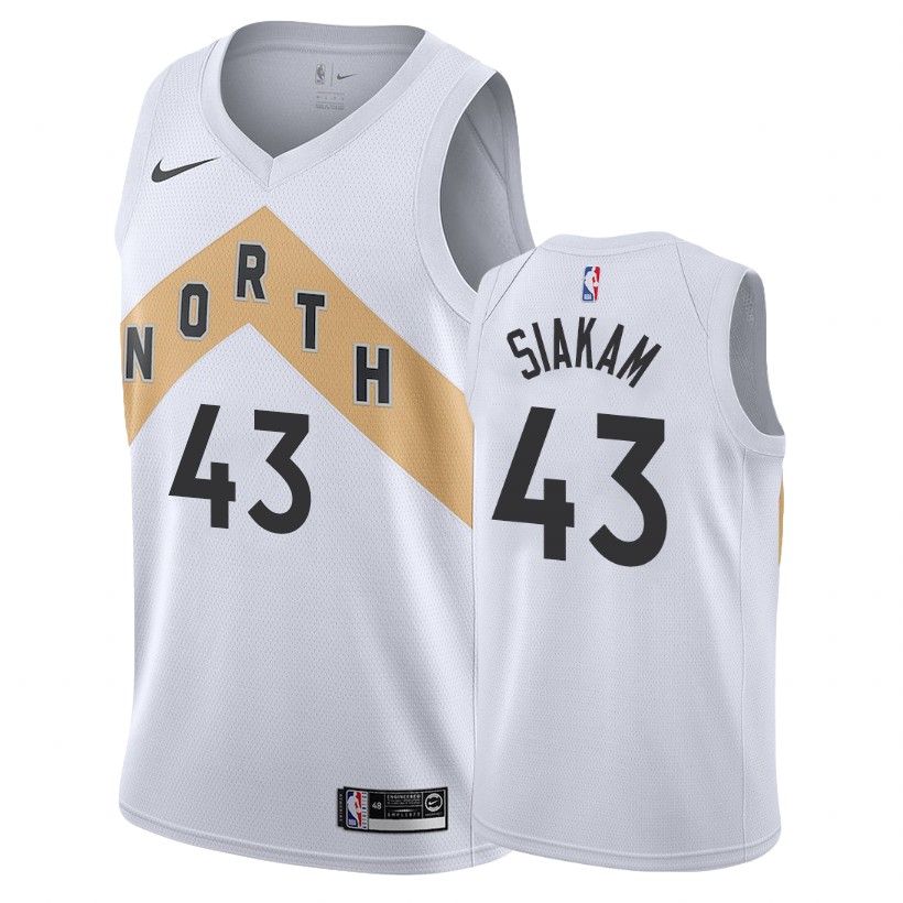 Raptors Male Pascal Siakam #43 2018-19 City White Jersey
