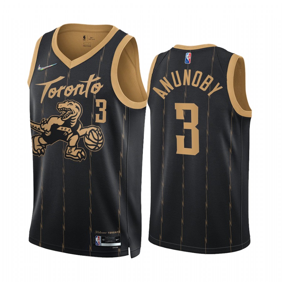 Raptors OG Anunoby City Edition Black 2021-22 Jersey 75th Anniversary