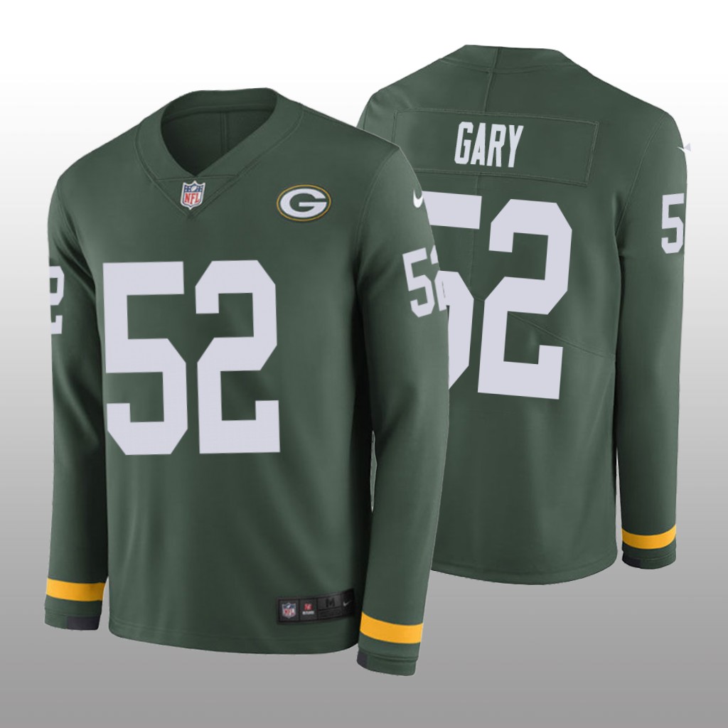 Rashan Gary Green Bay Packers Green Therma Long Sleeve Jersey