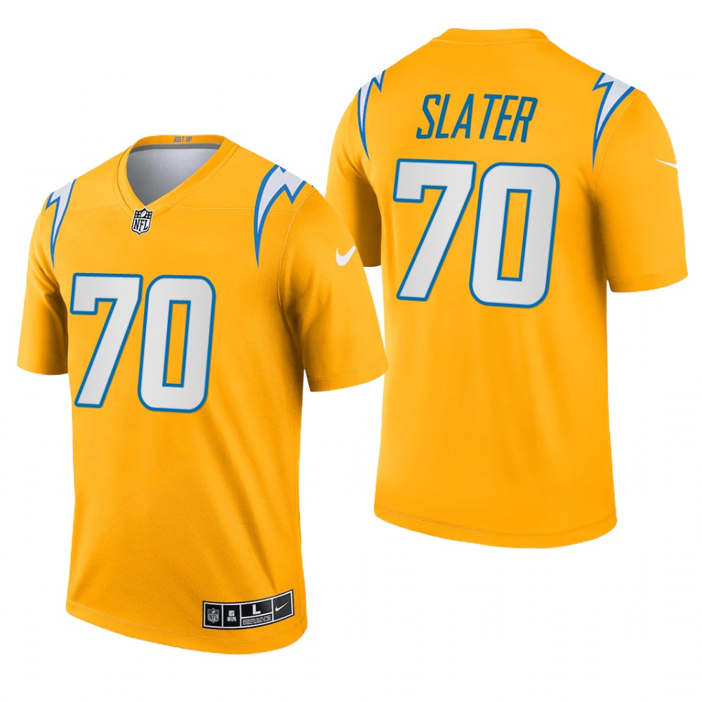 Rashawn Slater Los Angeles Chargers Gold Jersey Inverted Legend - Men's