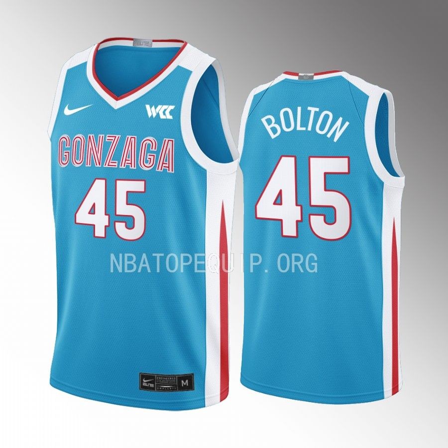 Rasir Bolton Gonzaga Bulldogs Blue Jersey 2022-23 College  N7