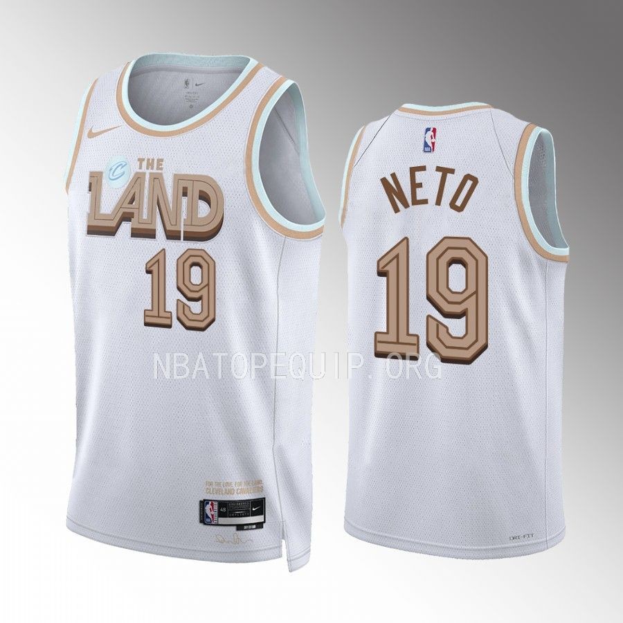 Raul Neto 2022-23 Cleveland Cavaliers White #19 City Edition Jersey Swingman