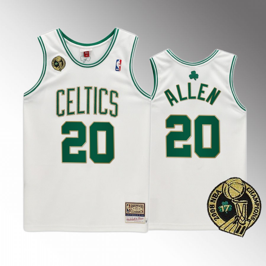 Ray Allen #20 Boston Celtics 17X Finals Champs White Commemorative Jersey
