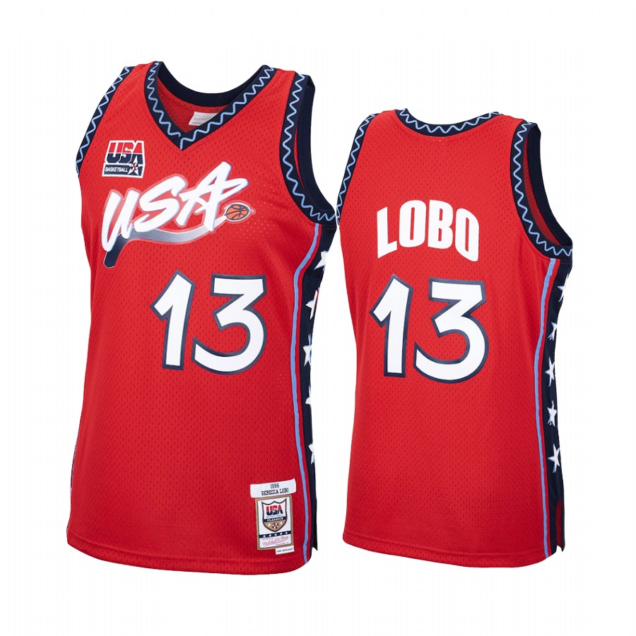 Rebecca Lobo USA  #13 Red 1996 Dream Team Hardwood Classics Jersey