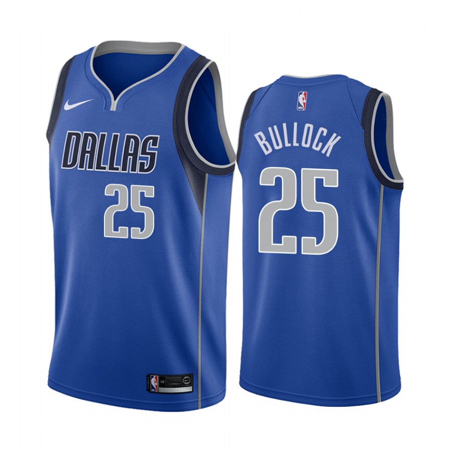 Reggie Bullock Dallas Mavericks Blue Icon Edition #25 Jersey 2021 Trade