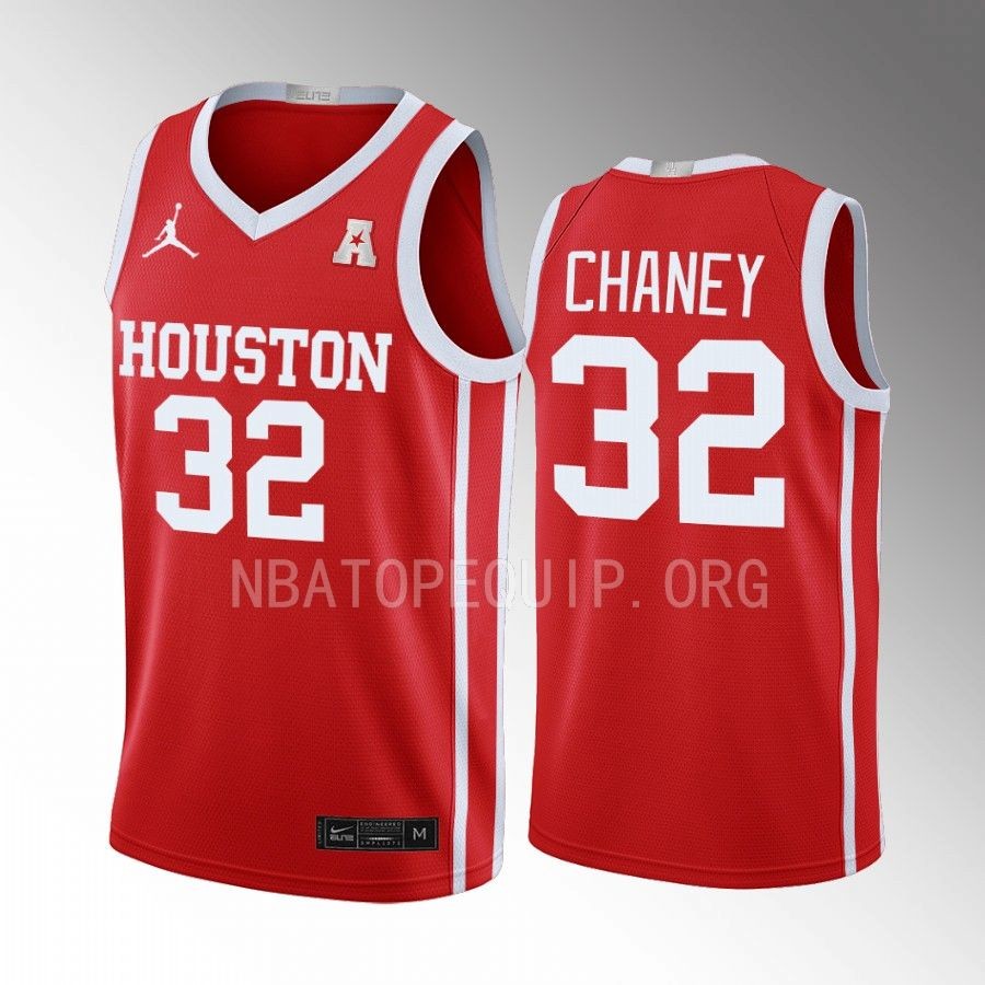 Reggie Chaney Houston Cougars Scarlet Jersey 2022-23 Limited  Away