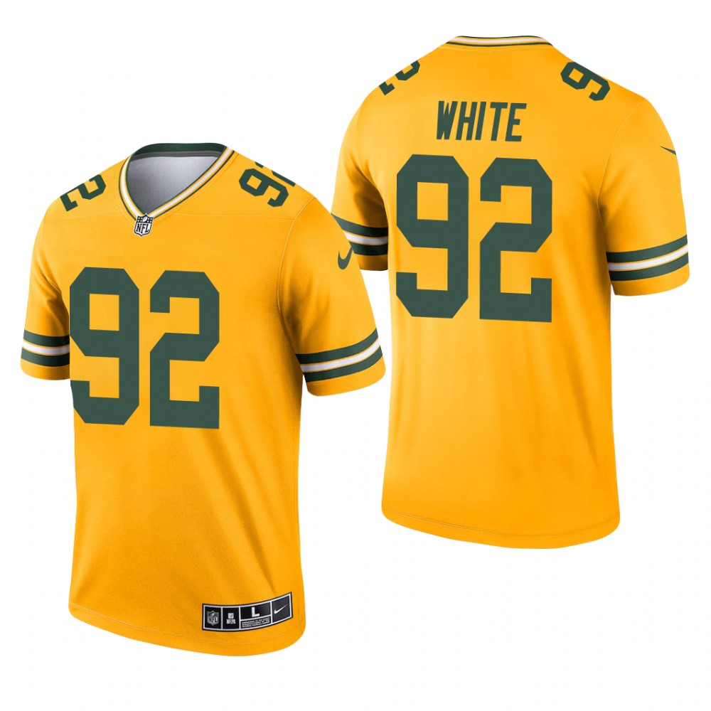 Reggie White Green Bay Packers Gold Jersey Inverted Legend - Men's