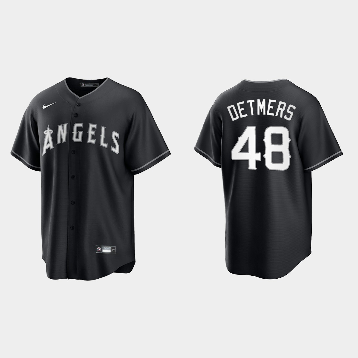 Reid Detmers Los Angeles Angels Jersey - Black White