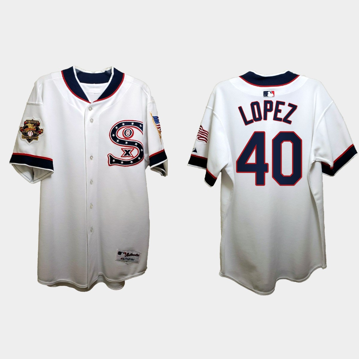 Reynaldo Lopez Chicago White Sox Independence Day 1917 Throwback Jersey - White