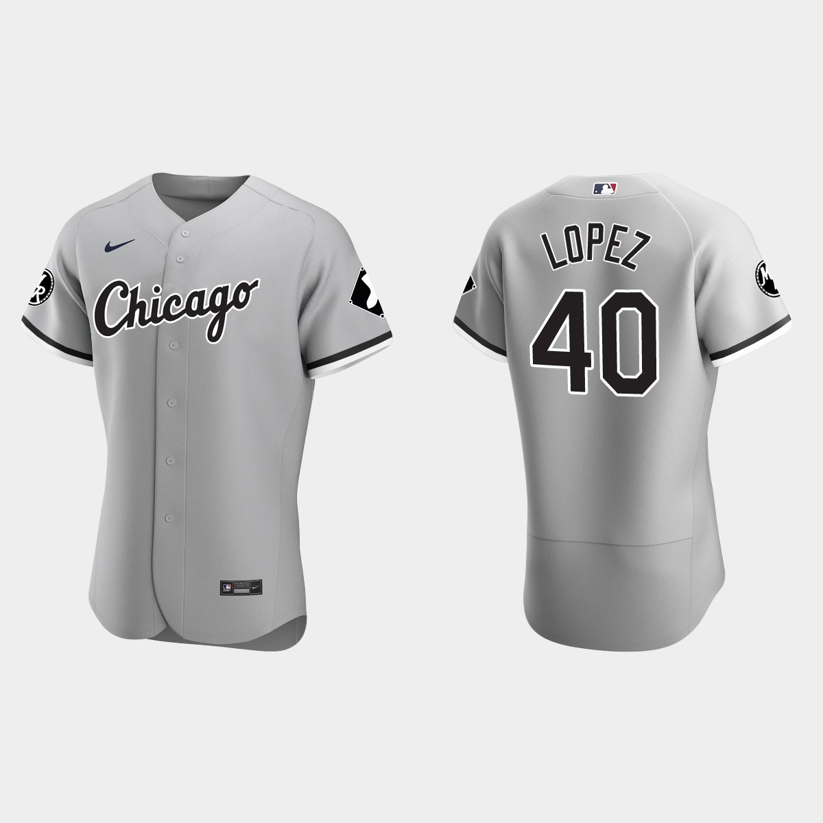 Reynaldo Lopez Chicago White Sox MR Patch Jersey - Gray