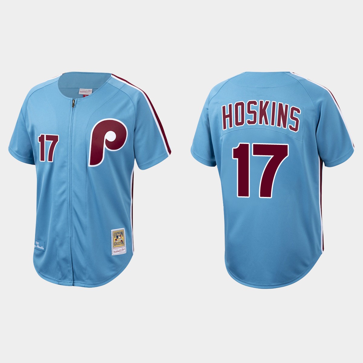 Rhys Hoskins Philadelphia Phillies Cooperstown Collection Jersey - Light Blue