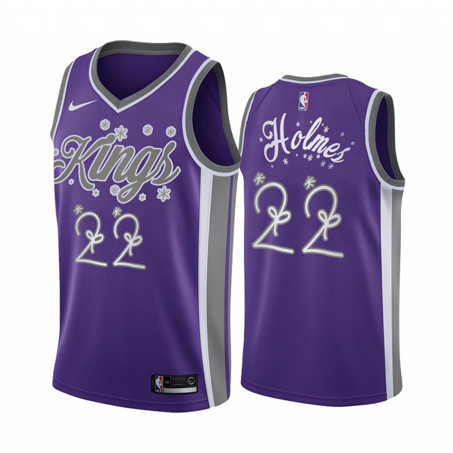 Richaun Holmes Sacramento Kings 2020 Christmas Night Purple Jersey Festive Special Edition