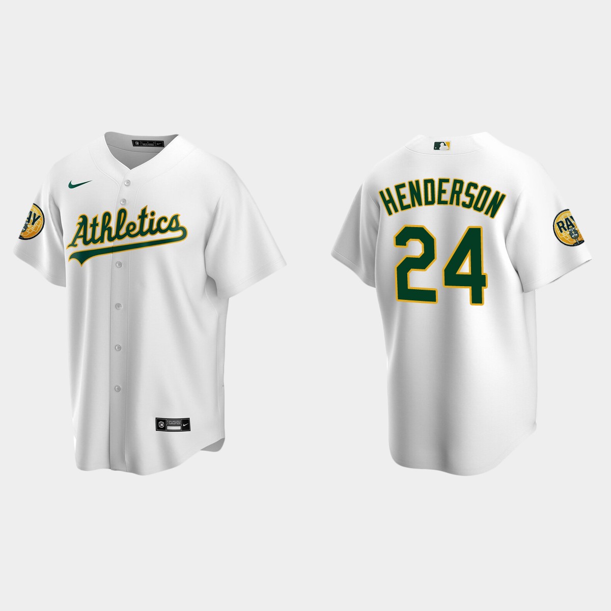 Rickey Henderson Oakland Athletics 2022 Ray Fosse Patch Jersey - White