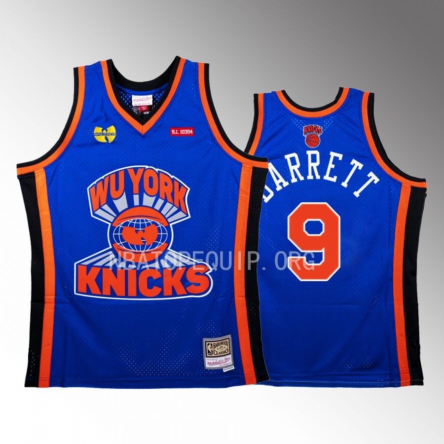 RJ Barrett Knicks x Wu-Tang Clan Jersey NBA BR Remix Blue #9 Limited Edition