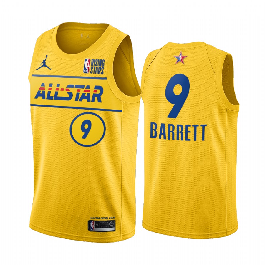 RJ Barrett World Team 2021 Rising Stars Jersey Gold All-Star Knicks