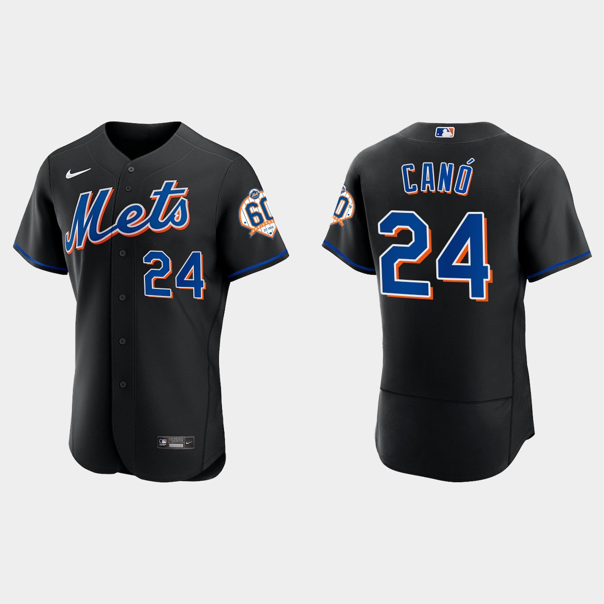 Robinson Cano New York Mets 60th Anniversary Alternate Jersey - Black