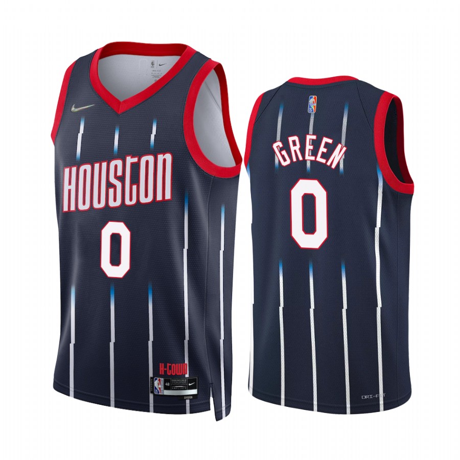 Rockets Jalen Green City Edition Navy 2021-22 Jersey 75th Season Diamond