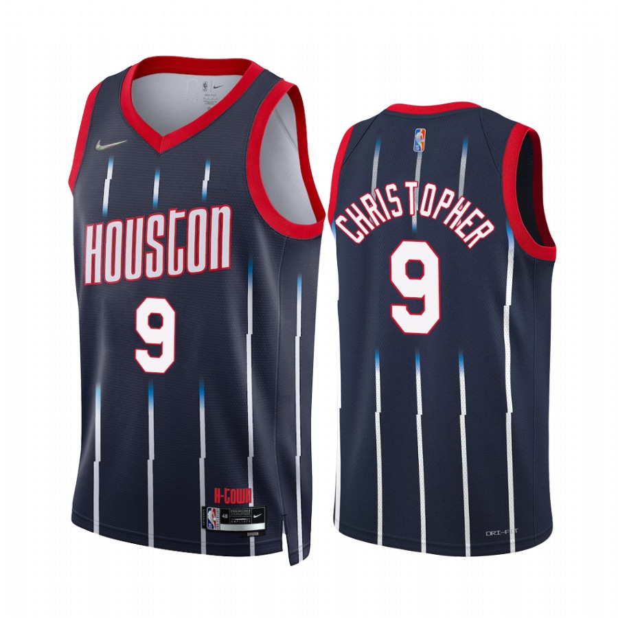 Rockets Josh Christopher City Edition Navy 2021-22 Jersey 75th Season Diamond