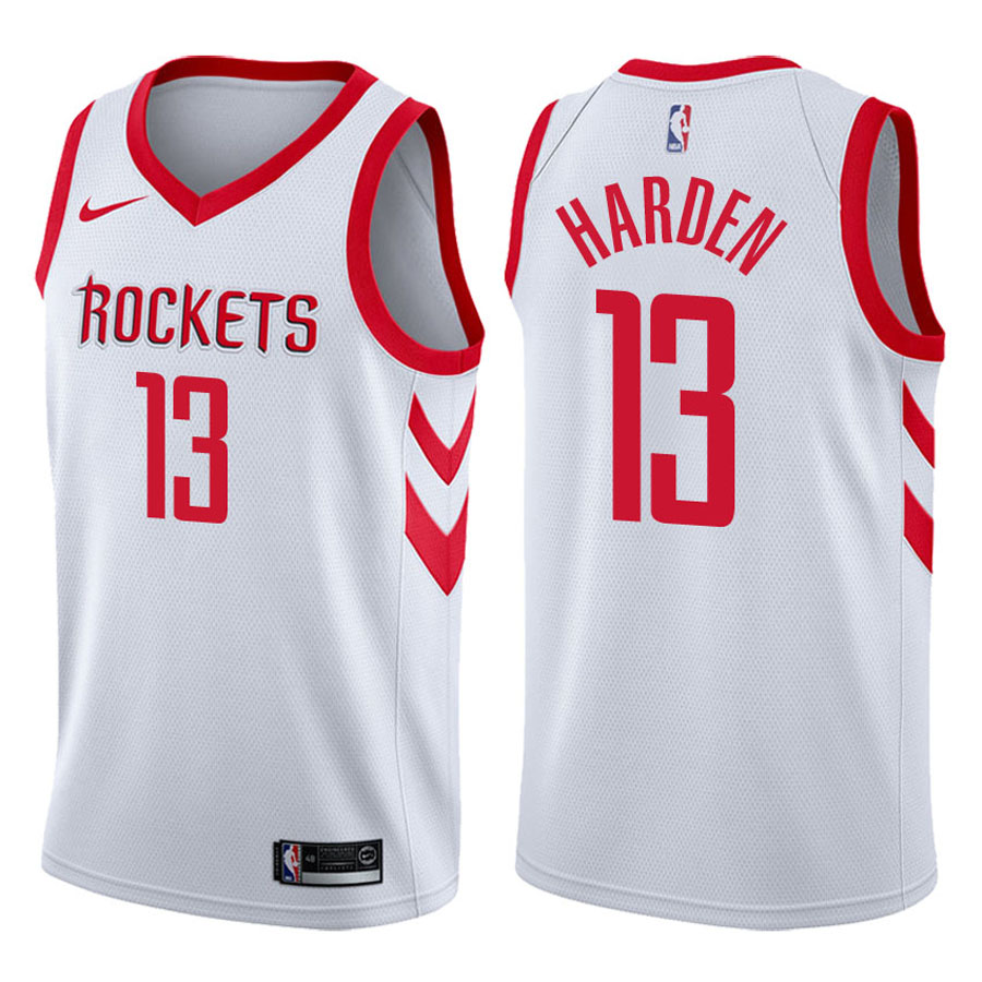 Rockets Male James Harden #13 NBA 2017-18 Association White Jersey