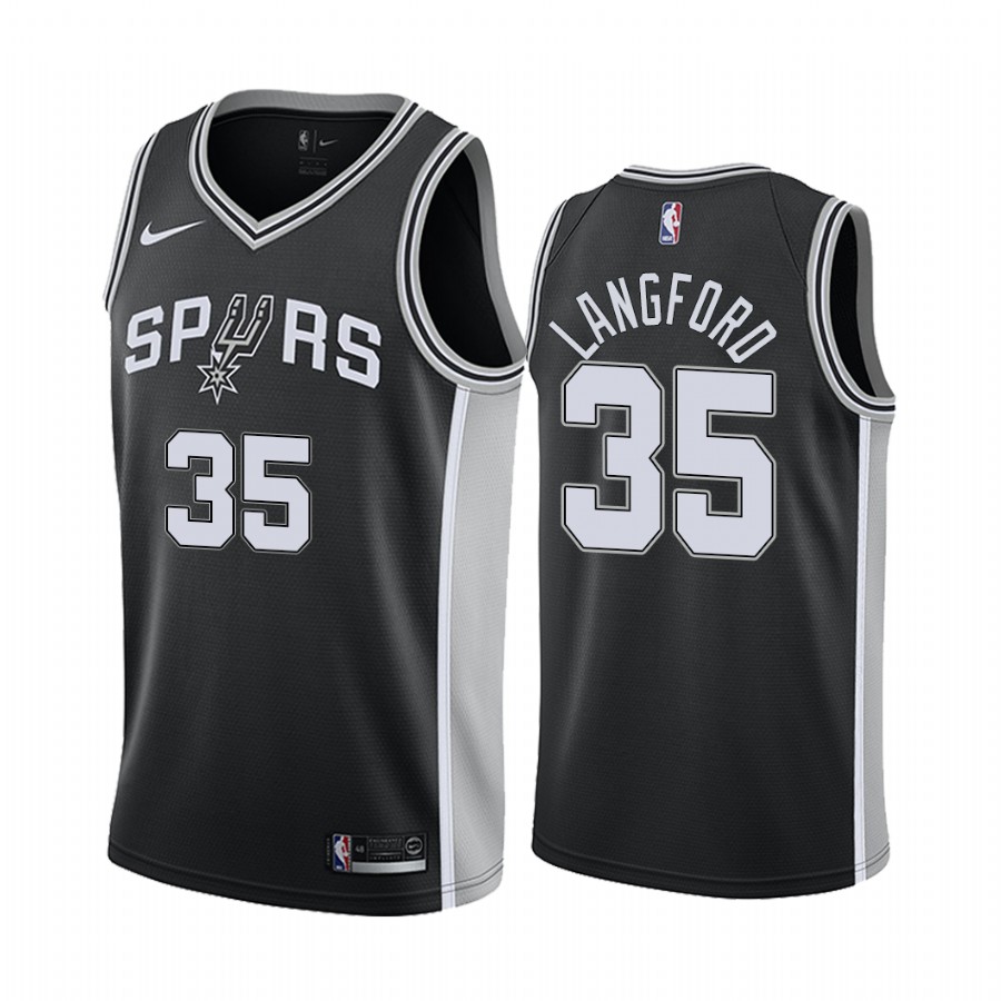 Romeo Langford San Antonio Spurs Black #35 Icon Edition Jersey 2022 Trade