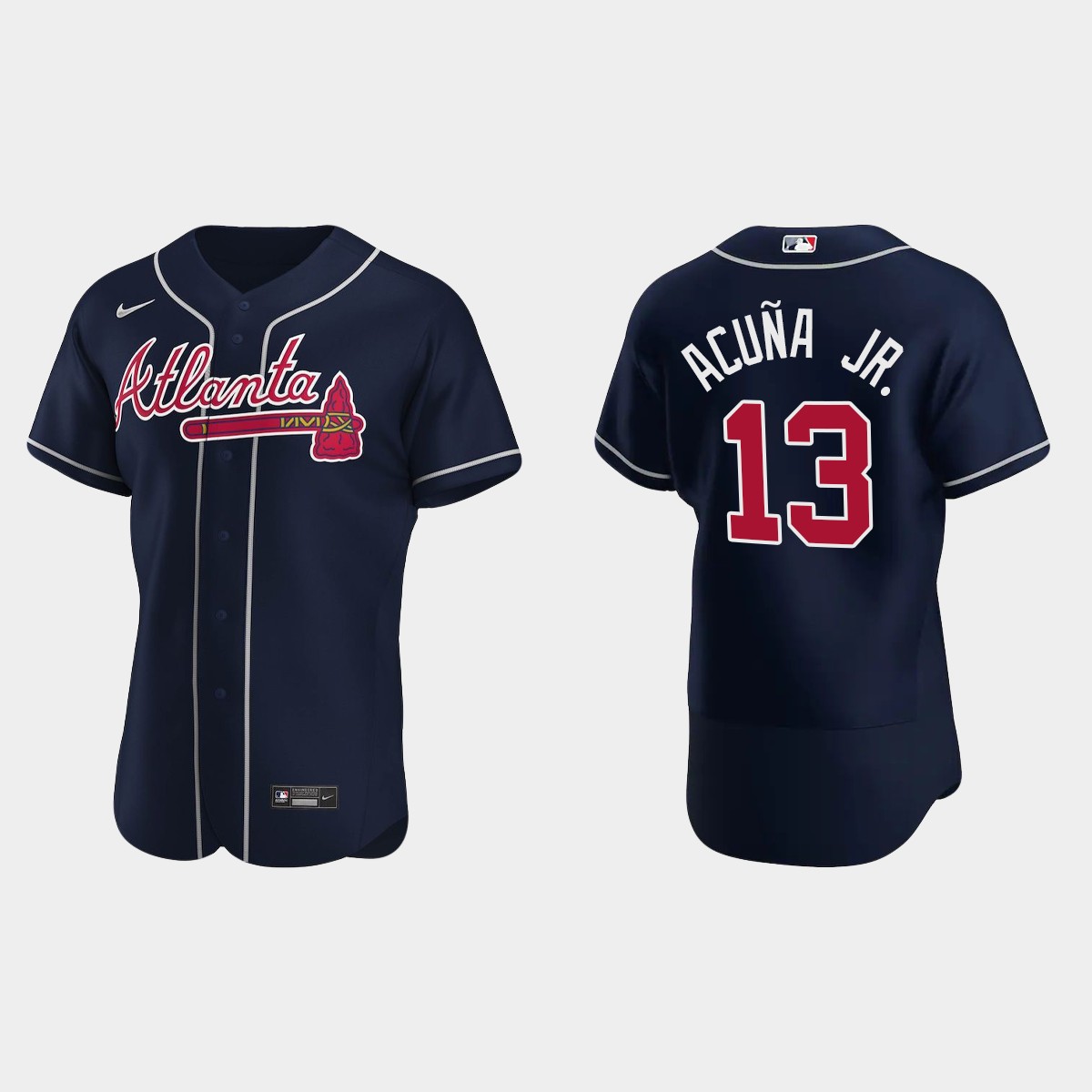 Ronald Acuna Jr. #13 Atlanta Braves Navy 2020 Alternate Jersey