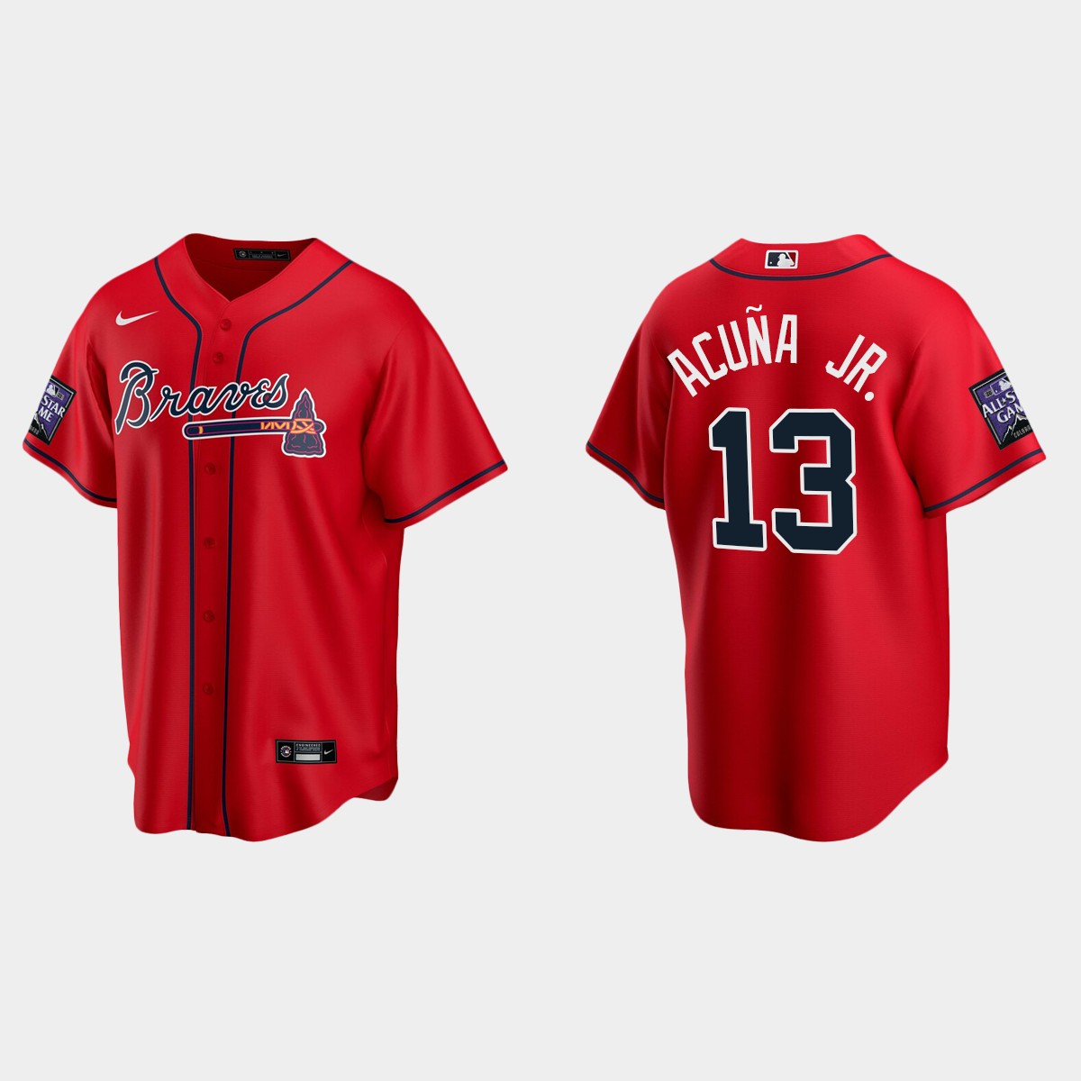 Ronald Acuna Jr. Atlanta Braves 2021 All-Star Game Alternate Jersey - Red