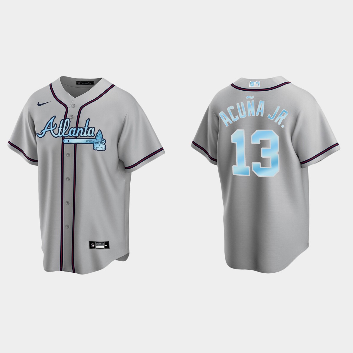 Ronald Acuna Jr. Atlanta Braves 2022 Father's Day Jersey - Gray