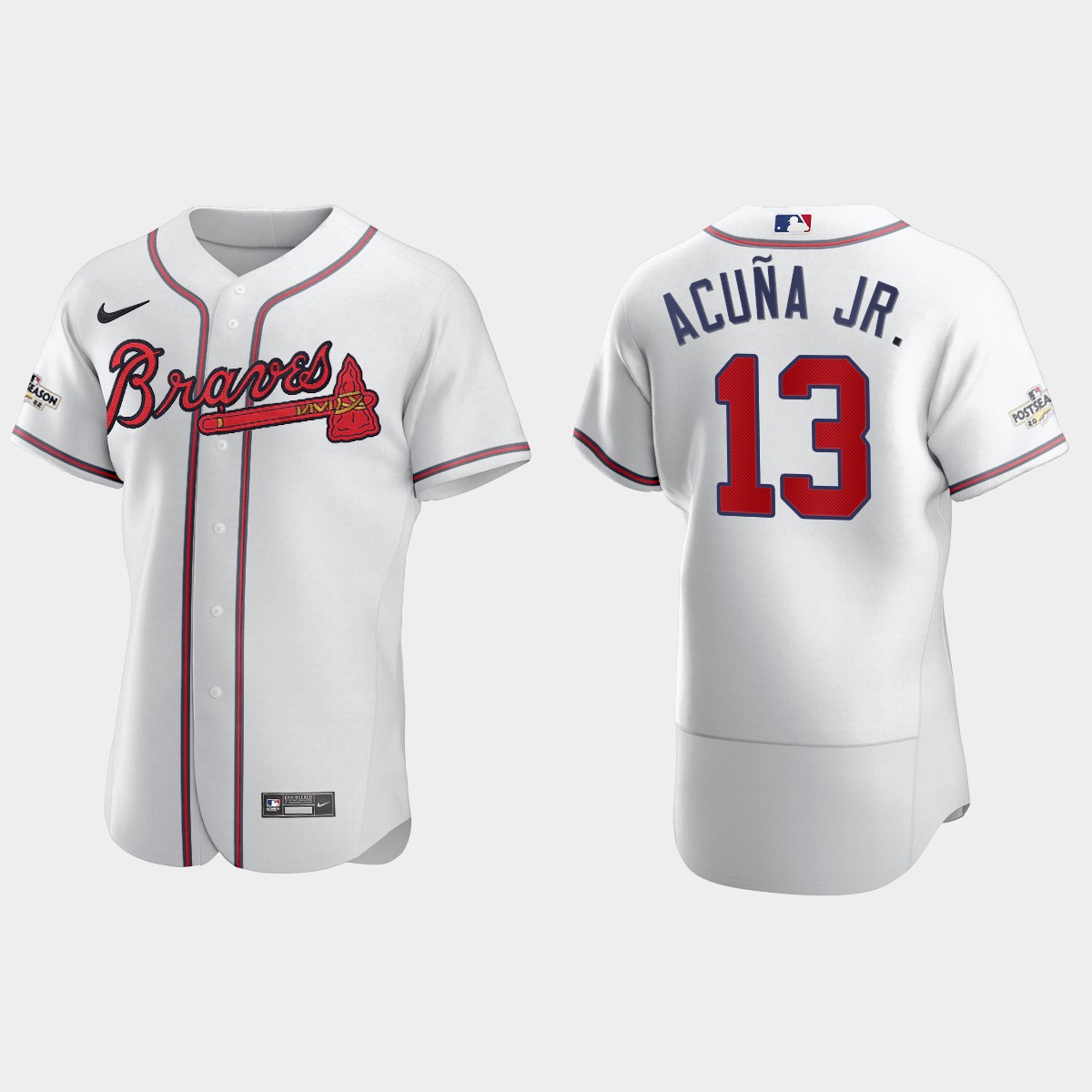 Ronald Acuna Jr. Atlanta Braves 2022 Postseason Jersey - White