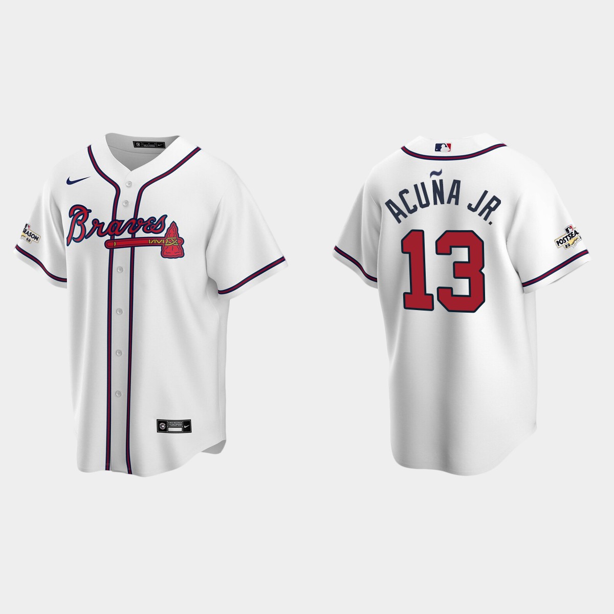 Ronald Acuna Jr. Atlanta Braves 2022 Postseason Jersey - White