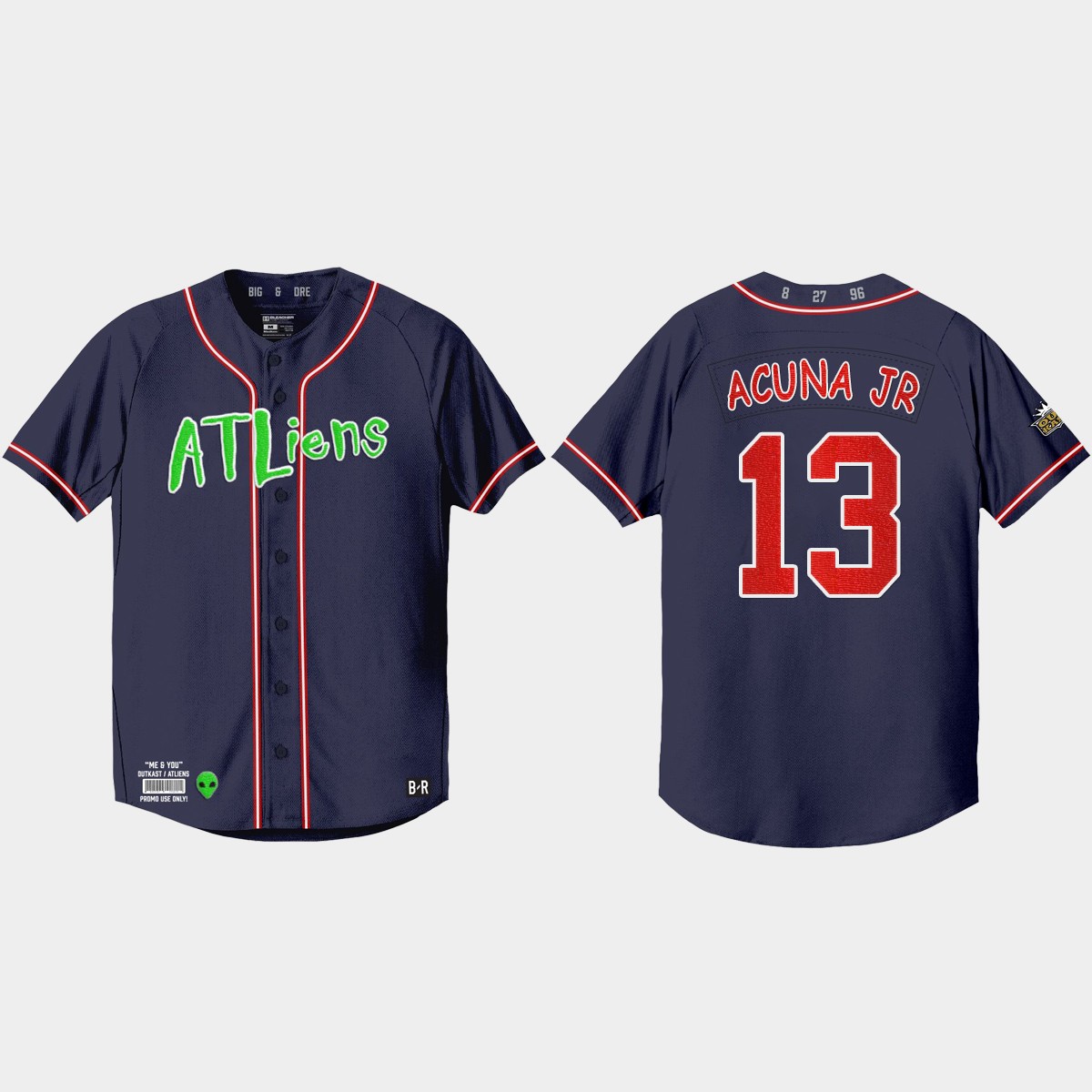 Ronald Acuna Jr. Atlanta Braves 25th Anniversary  Outkast Jersey - Navy