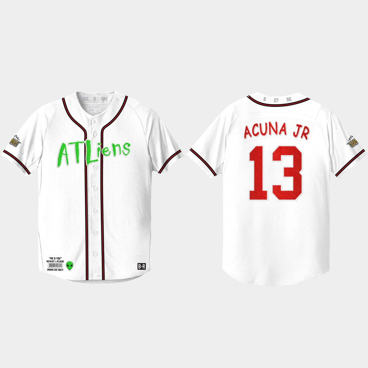Ronald Acuna Jr. Atlanta Braves 25th Anniversary  Outkast Jersey - White