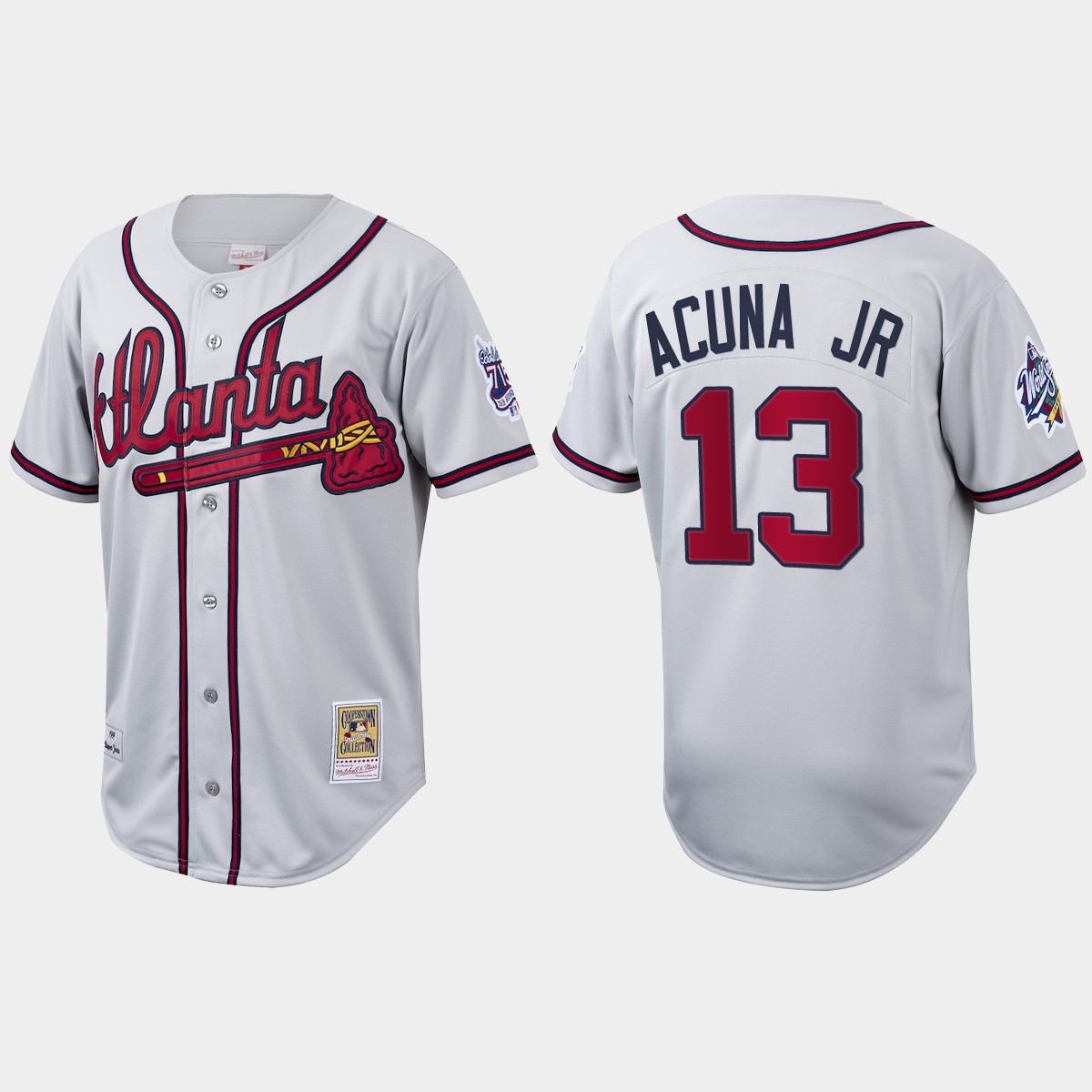 Ronald Acuna Jr. Atlanta Braves Cooperstown Collection Jersey - White