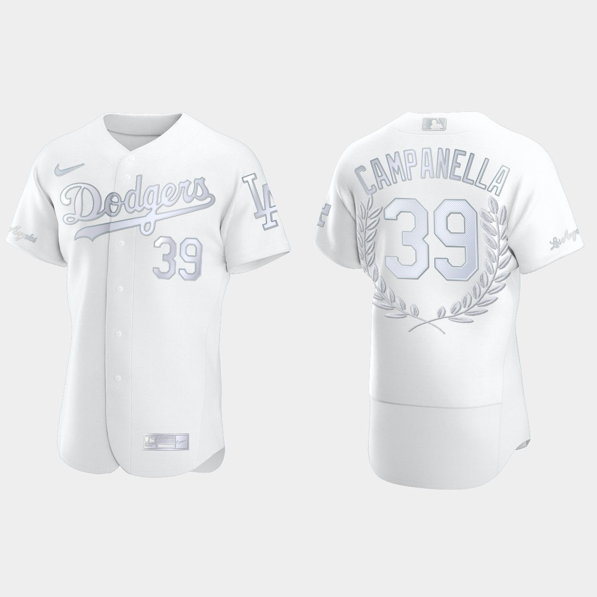 Roy Campanella #39 Los Angeles Dodgers Retirement Awards Collection Jersey - White