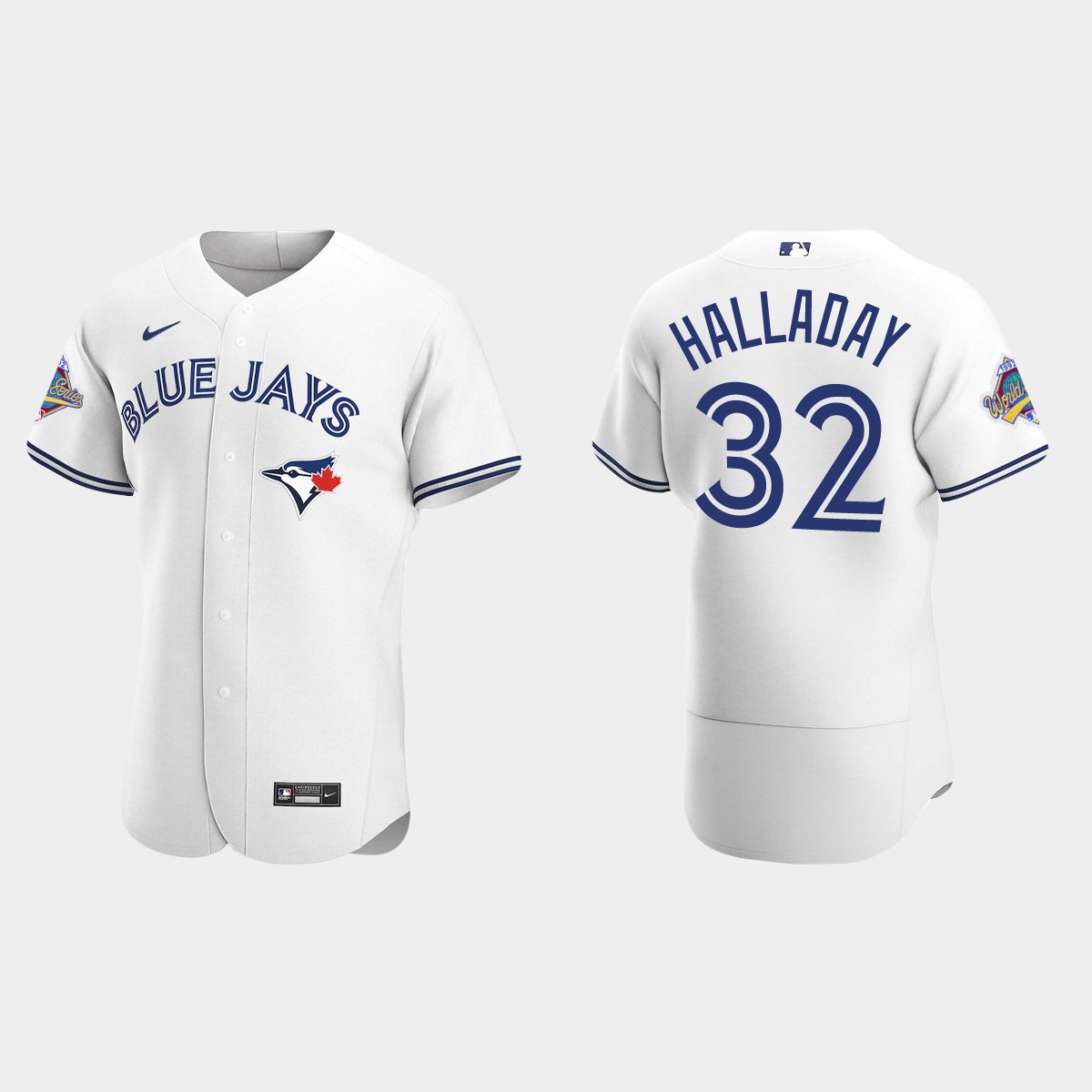 Roy Halladay Toronto Blue Jays 1992 World Series Patch Jersey - White