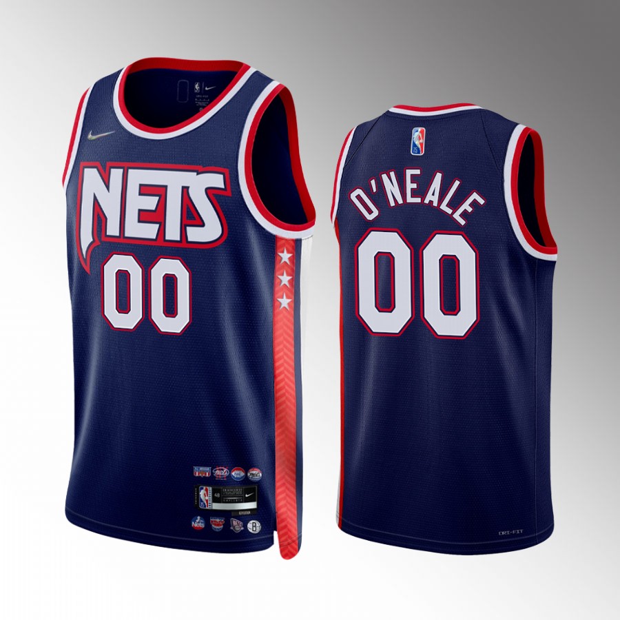 Royce O'Neale Brooklyn Nets #00 Blue City Edition Jersey 2022 Trade