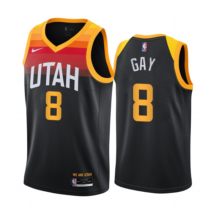 Rudy Gay Utah Jazz 2021 City Edition Black #8 Jersey