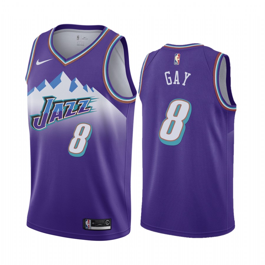 Rudy Gay Utah Jazz 2021 Classic Edition Purple #8 Jersey