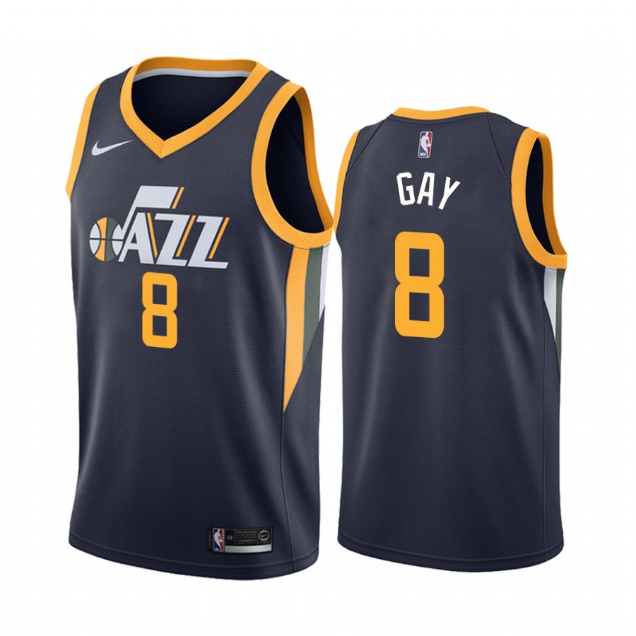 Rudy Gay Utah Jazz 2021 Icon Edition Navy #8 Jersey