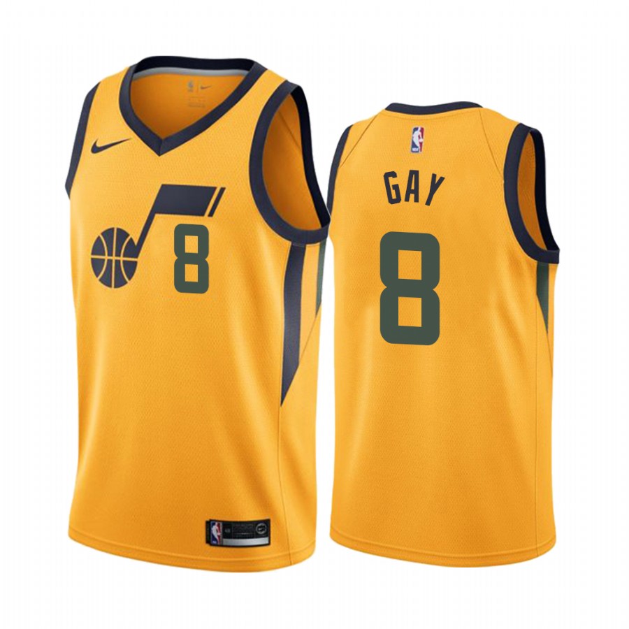 Rudy Gay Utah Jazz 2021 Statement Edition Gold #8 Jersey