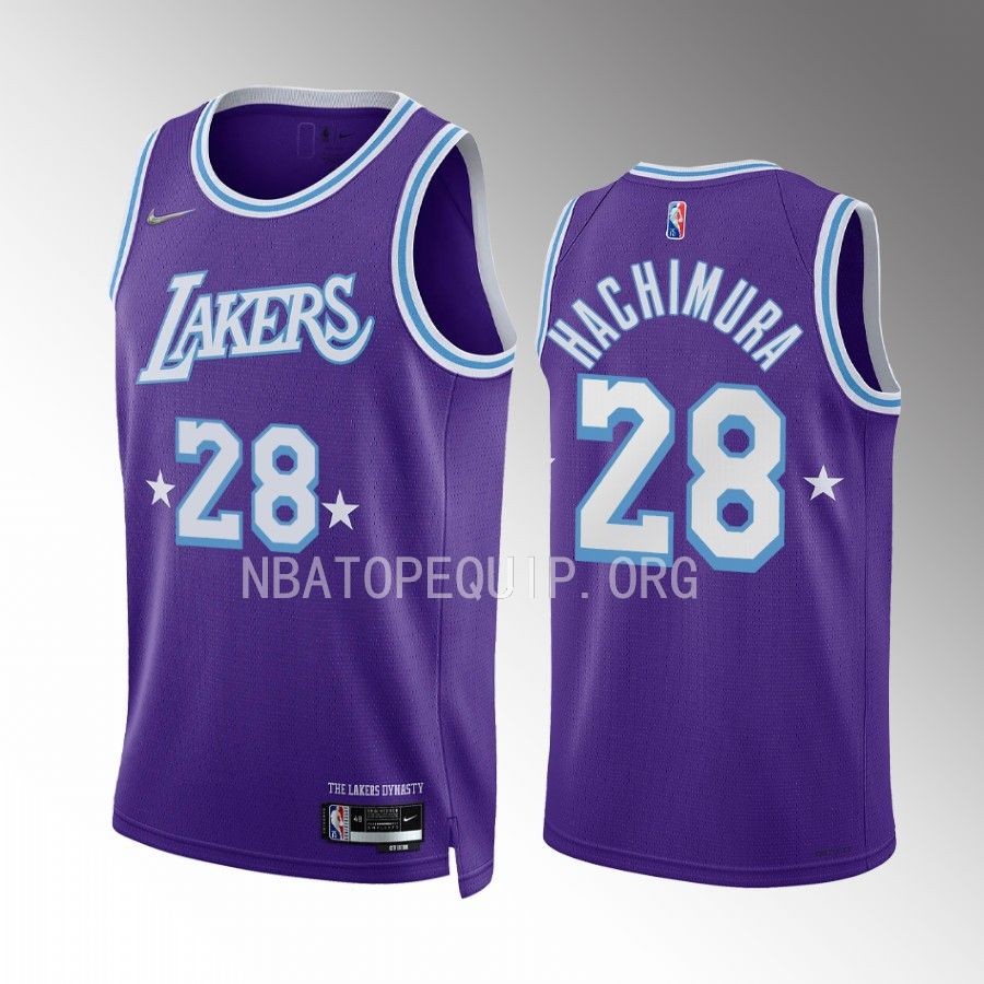 Rui Hachimura #28 Los Angeles Lakers Purple City Edition Jersey
