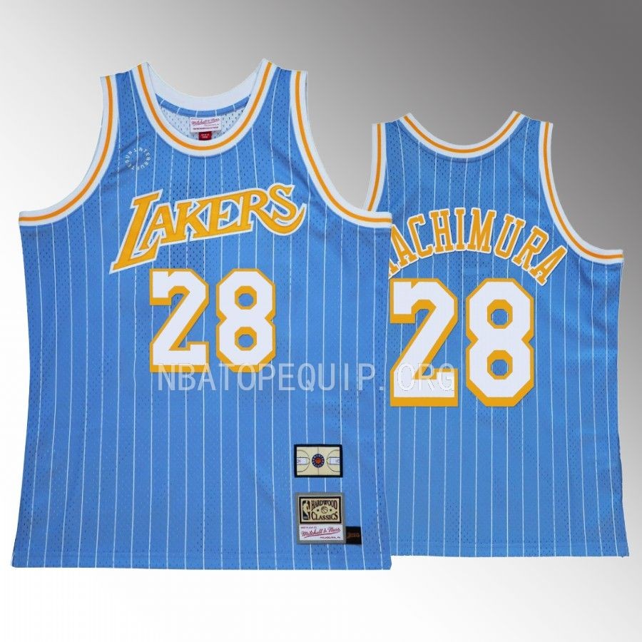 Rui Hachimura Los Angeles Lakers #28 Mitchell Ness x Uninterrupted Jersey Blue Throwback Men